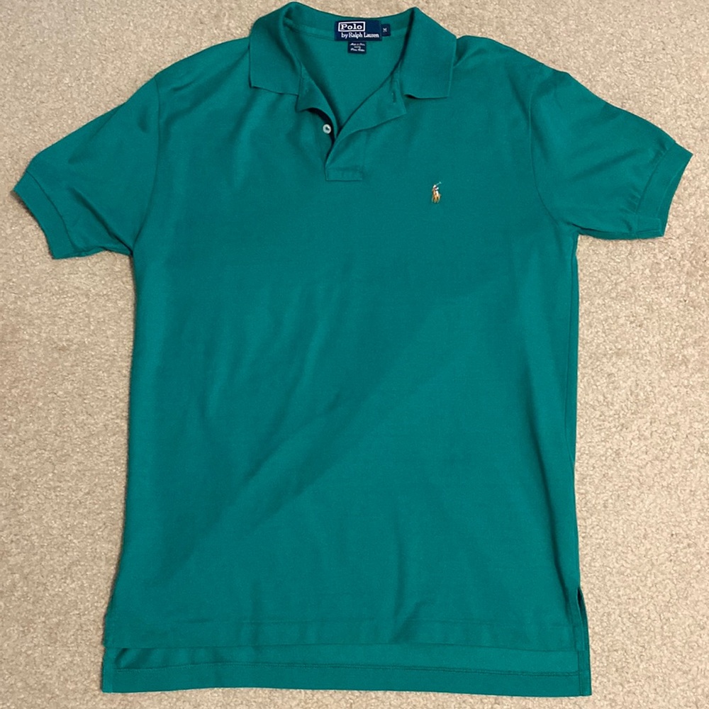 Mens Polo - Green - Size Medium